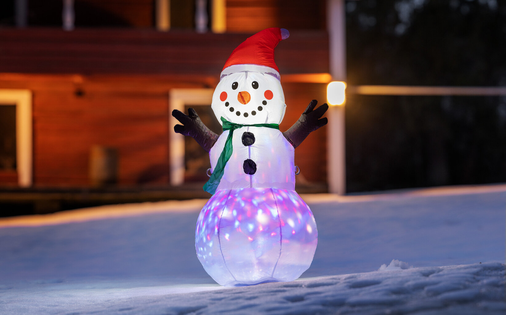 Spīdošs sniegavīrs Enne, 120 cm cena un informācija | Āra apgaismojums | 220.lv
