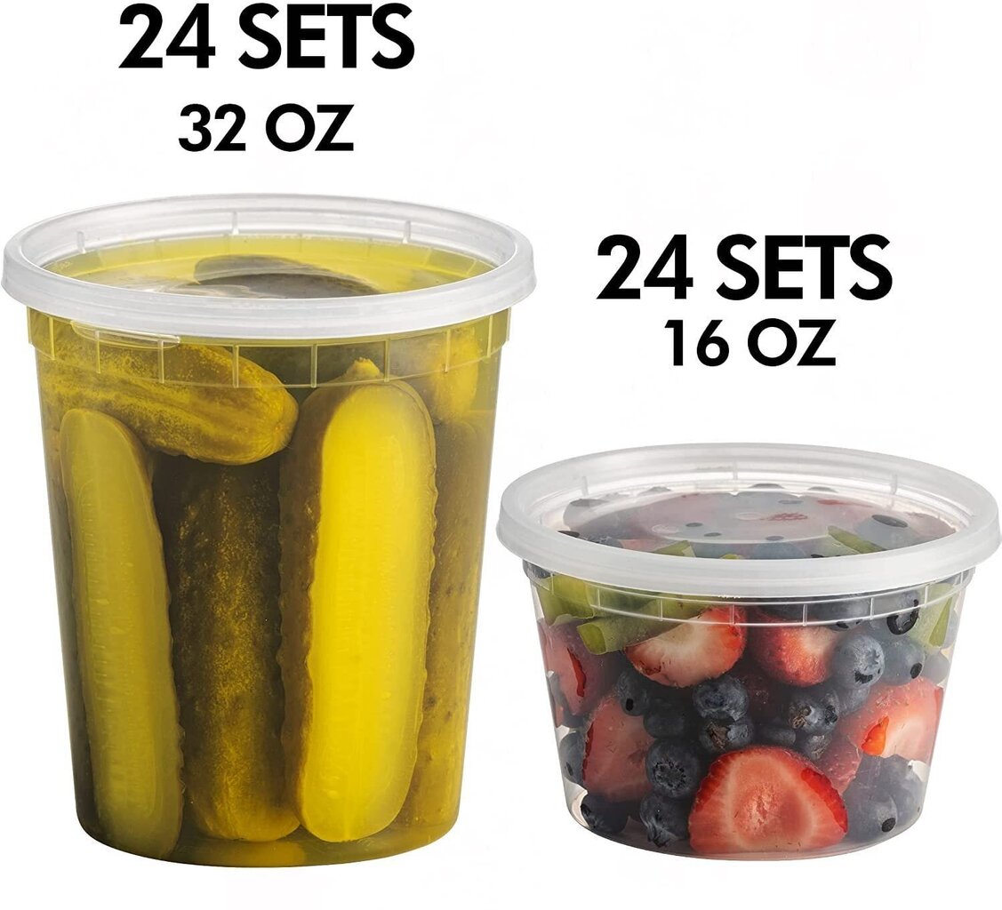 Ēdienu konteineri 48 gab. цена и информация | Trauki pārtikas uzglabāšanai | 220.lv