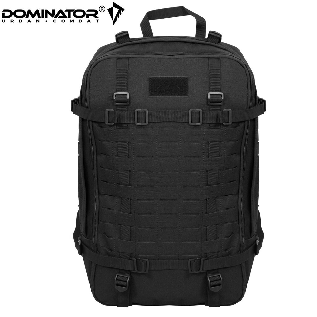 Vīriešu ceļošanas mugursoma Dominator Urban Combat Defender Laser Cut, melna цена и информация | Sporta somas un mugursomas | 220.lv