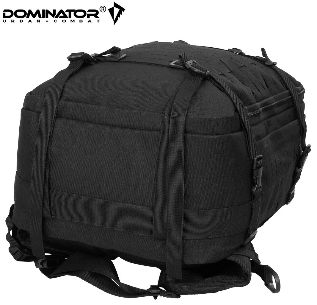 Vīriešu ceļošanas mugursoma Dominator Urban Combat Defender Laser Cut, melna cena un informācija | Sporta somas un mugursomas | 220.lv