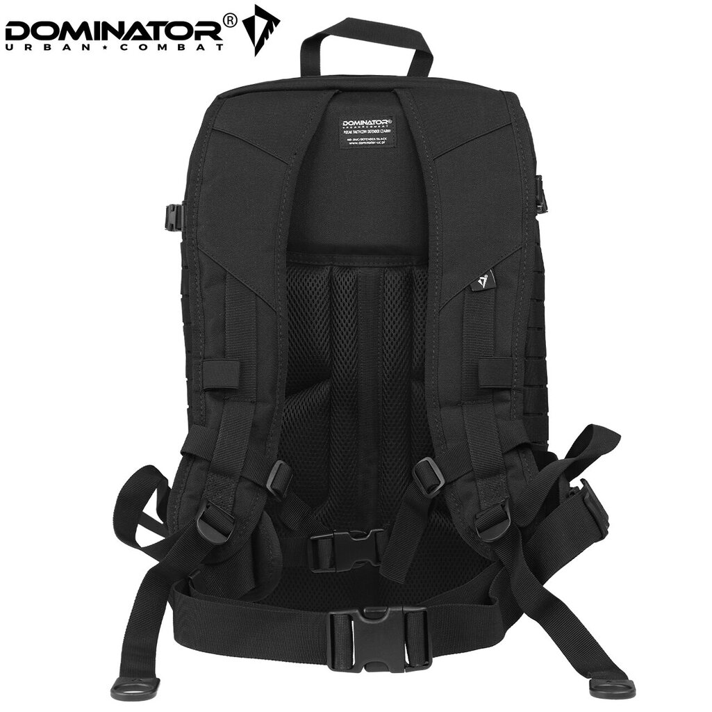 Vīriešu ceļošanas mugursoma Dominator Urban Combat Defender Laser Cut, melna cena un informācija | Sporta somas un mugursomas | 220.lv