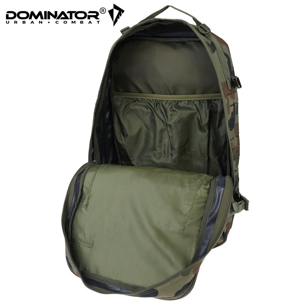 Vīriešu ceļošanas mugursoma Dominator Urban Combat Defender Laser Cut Kamuflāža WZ.93, zaļa cena un informācija | Sporta somas un mugursomas | 220.lv