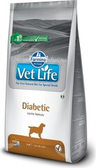 Farmina Pet Foods Vet Life Diabetic visu šķirņu suņiem, ar mājputnu gaļu, 12 kg cena un informācija | Sausā barība suņiem | 220.lv