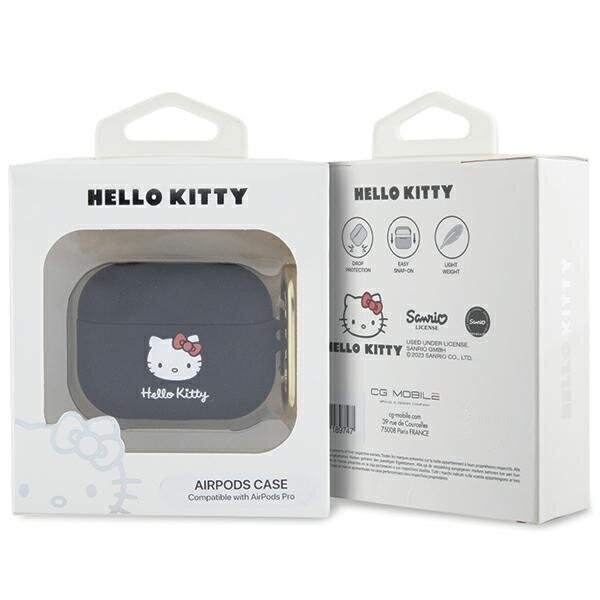 Hello Kitty Airpods Pro Black HKAP3DKHSK cena un informācija | Austiņu piederumi | 220.lv