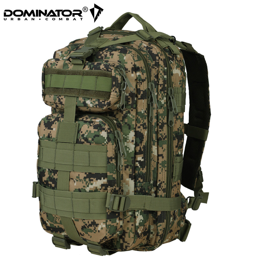 Vīriešu ceļošanas mugursoma Dominator Urban Combat Shadow Woodland Digital, zaļa цена и информация | Sporta somas un mugursomas | 220.lv