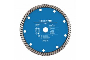 Dimanta griešanas disks 230 mm, HT6D716, Hogert cena un informācija | Rokas instrumenti | 220.lv