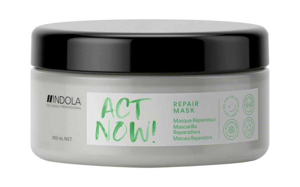 Matu maska Indola Repair Mask Act Now, bojātiem matiem, 200 ml цена и информация | Matu uzlabošanai | 220.lv