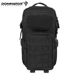 Vīriešu ceļošanas mugursoma Dominator Urban Combat Velcro, melna цена и информация | Спортивные сумки и рюкзаки | 220.lv