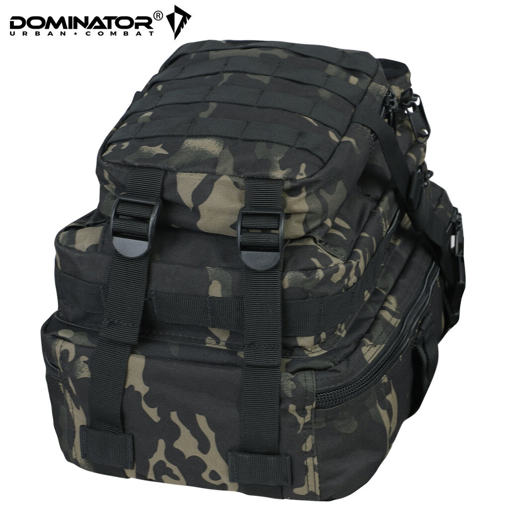 Vīriešu ceļošanas mugursoma Dominator Urban Combat Velcro, melna цена и информация | Sporta somas un mugursomas | 220.lv