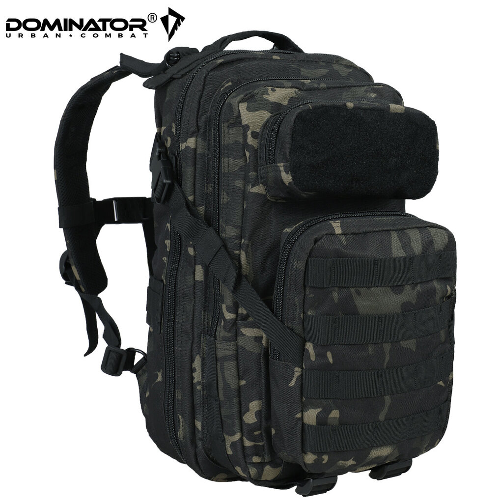 Vīriešu ceļošanas mugursoma Dominator Urban Combat Velcro, melna цена и информация | Sporta somas un mugursomas | 220.lv