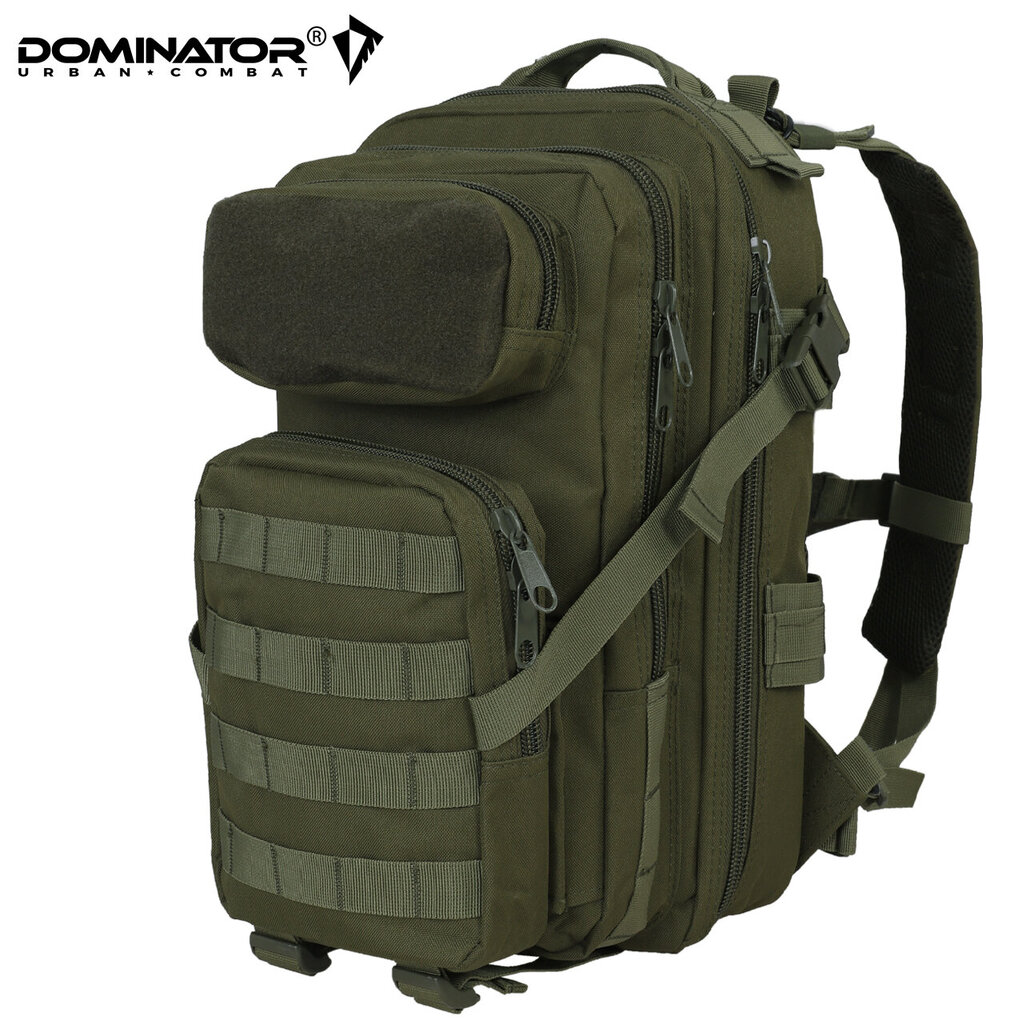 Vīriešu ceļošanas mugursoma Dominator Urban Combat Velcro, zaļa cena un informācija | Sporta somas un mugursomas | 220.lv