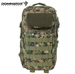 Vīriešu ceļošanas mugursoma Dominator Urban Combat Velcro Woodland Digital, zaļa цена и информация | Спортивные сумки и рюкзаки | 220.lv