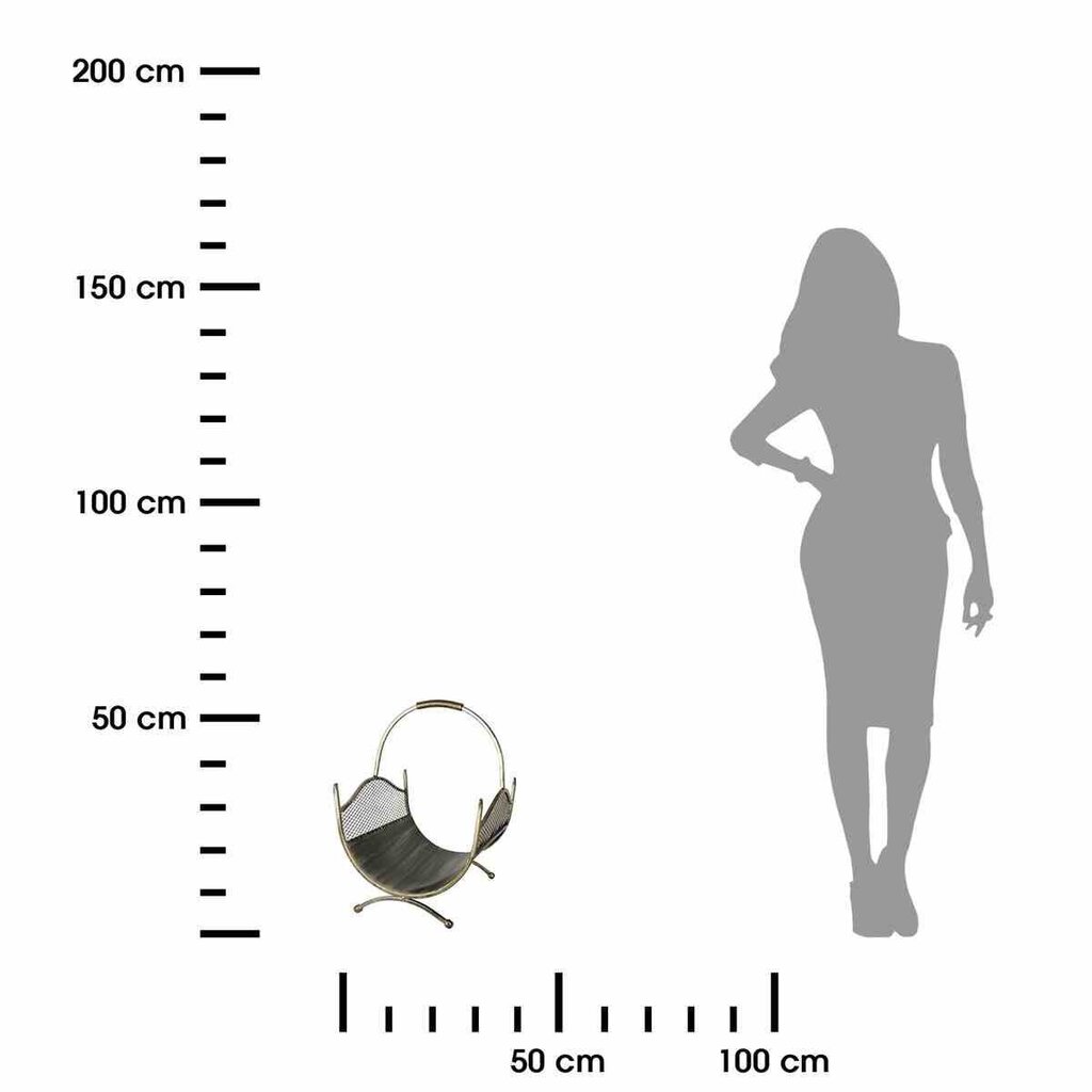 Metāla dekoratīvais malkas grozs cena un informācija | Kamīnu un krāšņu aksesuāri | 220.lv