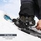 Sniega kurpju komplekts ar trekinga nūjām Odoland 4in1, M, melns/zils cena un informācija | Apavu bahilas, pretslīdes uzlikas | 220.lv