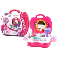 Kosmētiķa rotaļlietu komplekts Lean Toys, rozā, 21 daļas цена и информация | Игрушки для девочек | 220.lv