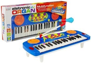 Bērnu klaviatūra ar mikrofonu Lean Toys, zila cena un informācija | Attīstošās rotaļlietas | 220.lv