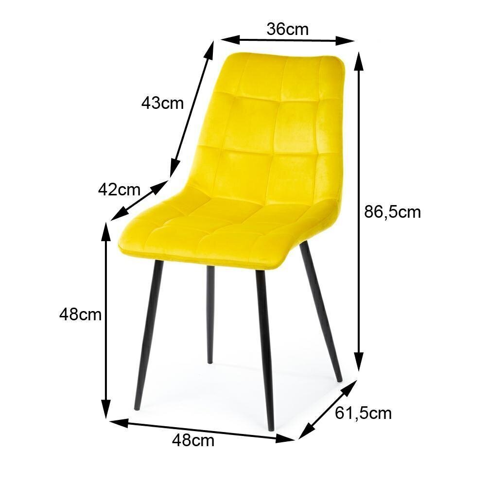 Tori krēsls, Dzeltens cena un informācija | Virtuves un ēdamistabas krēsli | 220.lv