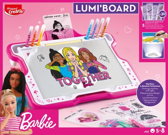 Izgaismots zīmēšanas dēlis Maped Creativ Barbie cena un informācija | Attīstošās rotaļlietas | 220.lv