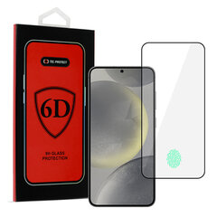 Закаленное стекло 6D с полным клеем для SAMSUNG GALAXY S24 PLUS (с разблокировкой по отпечатку пальца), черное цена и информация | Защитные пленки для телефонов | 220.lv
