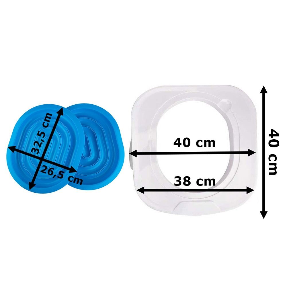 Kaķu tualetes apmācības komplekts, zils cena un informācija | Kopšanas līdzekļi dzīvniekiem | 220.lv