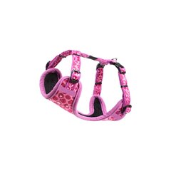 Krūšu siksna Rogz Fashion Comfy Wild Hearts S, 33-44 cm, rozā cena un informācija | Apkakles, siksnas suņiem | 220.lv