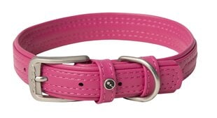 Apkakle Rogz Leather Range M, 20mm/26-40 cm, rozā cena un informācija | Apkakles, siksnas suņiem | 220.lv