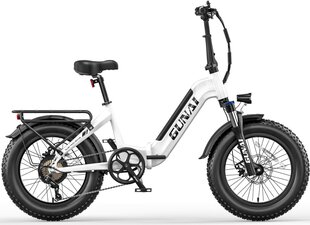 Электровелосипед GUNAI G20, 20", белый, 500Вт, 15Ач цена и информация | Электровелосипеды | 220.lv