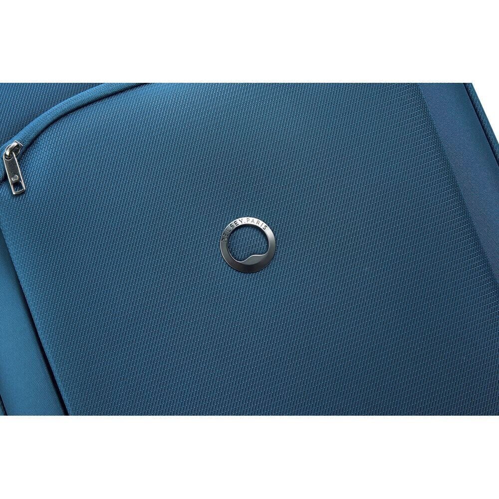 Vidējs čemodāns ar dubultajiem riteņiem Delsey, 68cm, zils cena un informācija | Koferi, ceļojumu somas | 220.lv