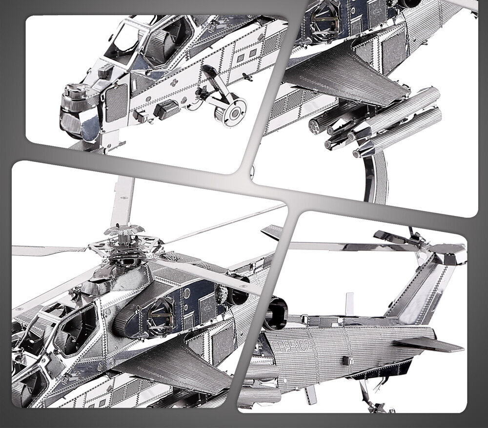 Metāla konstruktora 3D modelis — helikopters Piececool, 122 d. цена и информация | Konstruktori | 220.lv