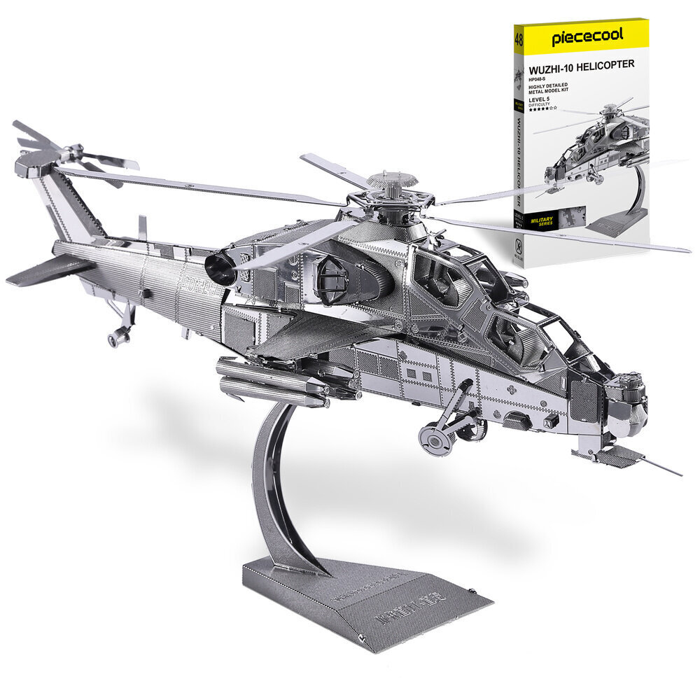 Metāla konstruktora 3D modelis — helikopters Piececool, 122 d. цена и информация | Konstruktori | 220.lv