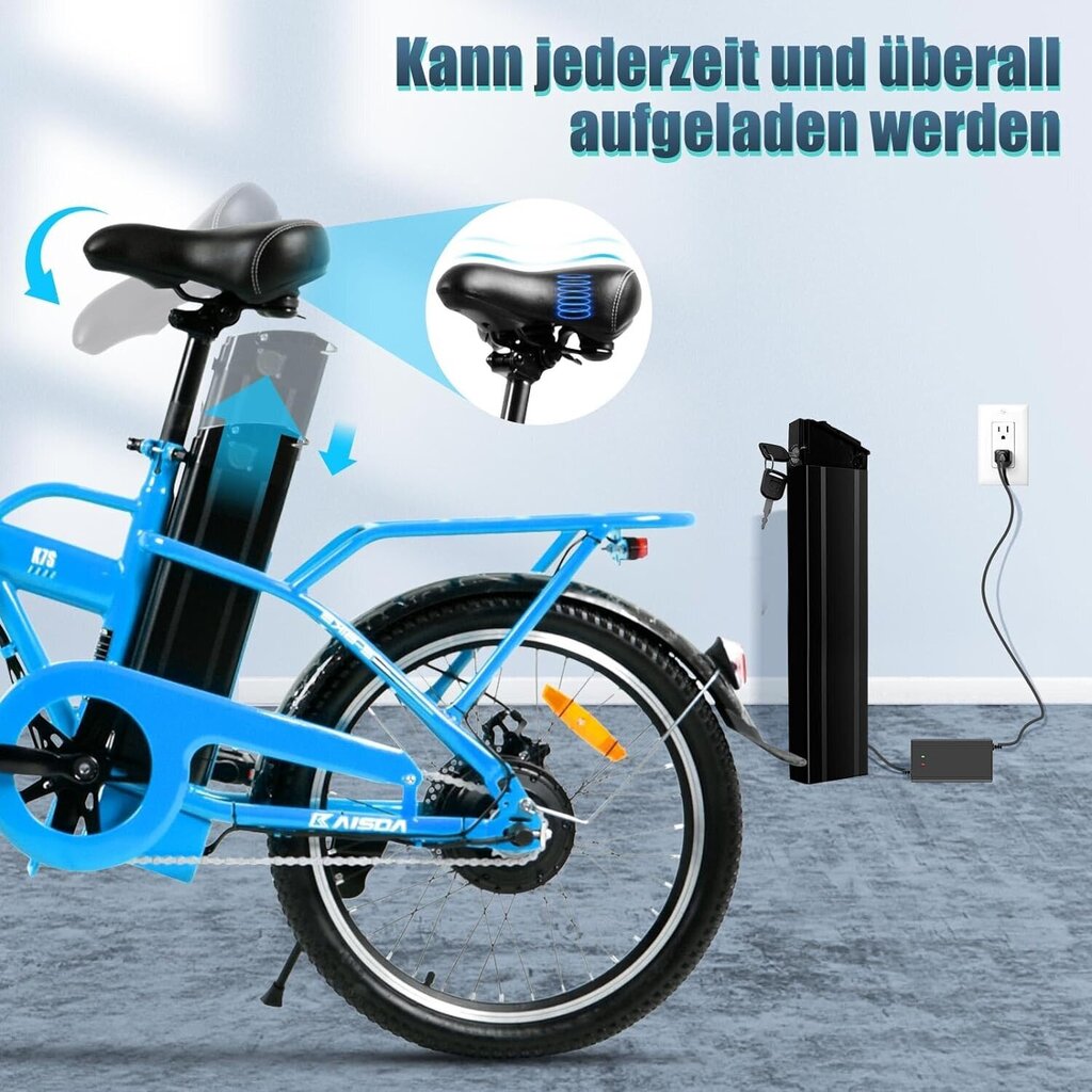 Elektriskais velosipēds Kaisda K7S, 20", oranžs cena un informācija | Elektrovelosipēdi | 220.lv