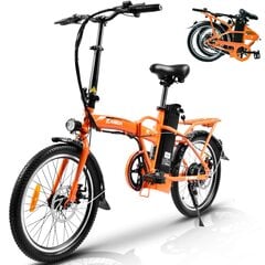 Elektriskais velosipēds Kaisda K7S, 20", oranžs cena un informācija | Elektrovelosipēdi | 220.lv