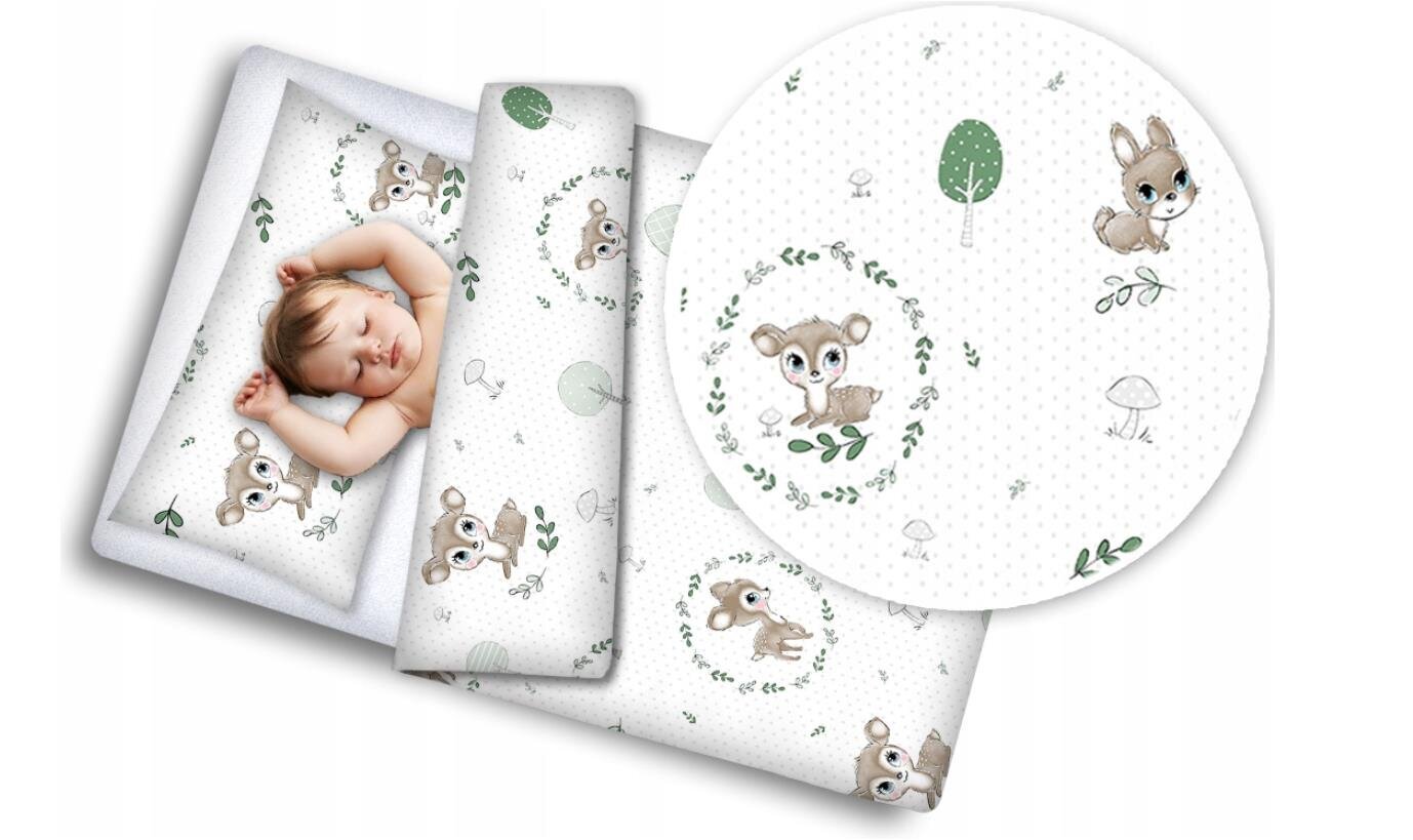 Babymam bērnu gultas veļas komplekts 120x90, 3 daļas цена и информация | Bērnu gultas veļa | 220.lv