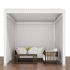 Sky Pergola sānu aizkars, 4m, balts цена и информация | Беседки | 220.lv