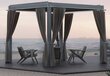 Markīze Sky Pergola 3x3m, pelēka cena un informācija | Dārza nojumes un lapenes | 220.lv