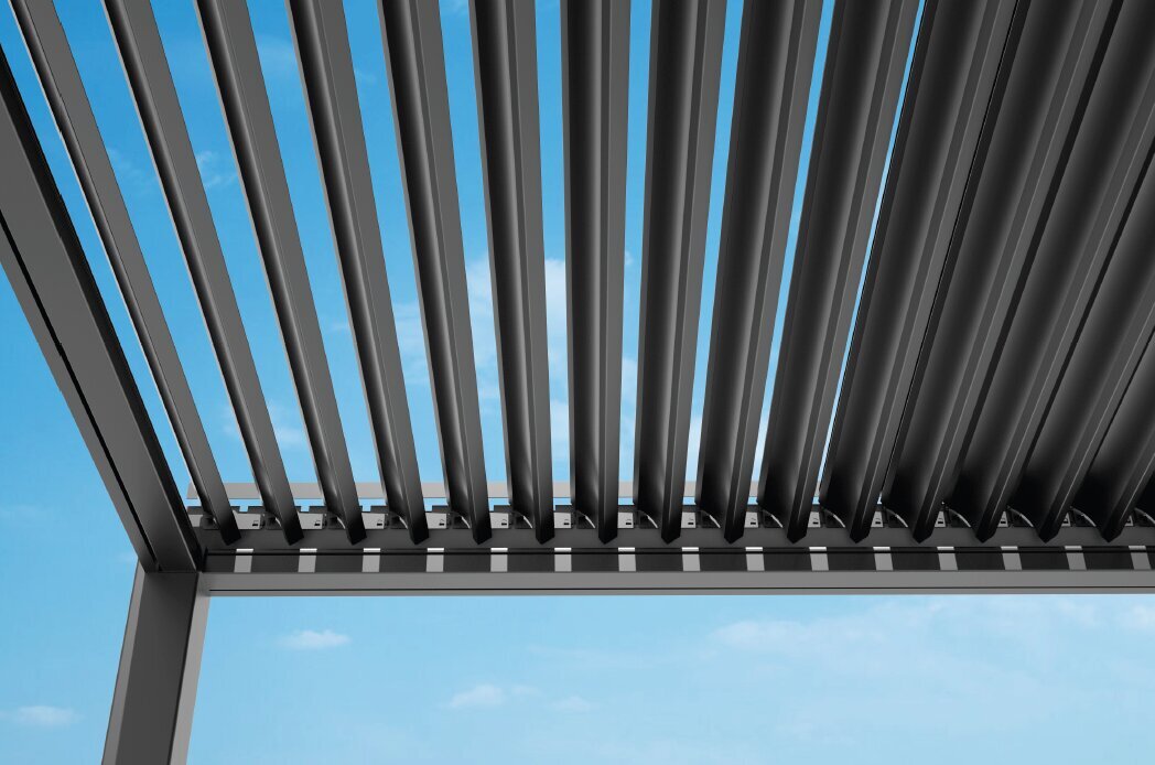 Markīze Sky Pergola 3x3m, pelēka cena un informācija | Dārza nojumes un lapenes | 220.lv