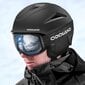 Slēpošanas ķivere ar aizsargbrillēm Odoland Ski, S, melna цена и информация | Slēpošanas ķiveres | 220.lv