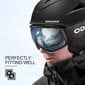 Slēpošanas ķivere ar aizsargbrillēm Odoland Ski, S, melna цена и информация | Slēpošanas ķiveres | 220.lv