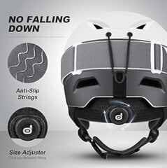 Лыжный шлем с очками унисекс Odoland, белый цена и информация | Лыжные шлемы | 220.lv