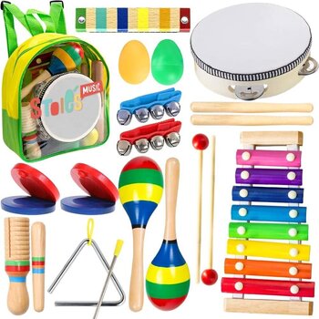 Stoie's Детский набор музыкальных инструментов с рюкзаком, 19 предметов цена и информация | Развивающие игрушки | 220.lv