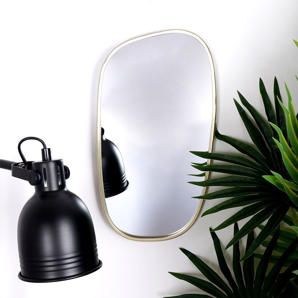 Moderns zelta sienas spogulis 35 cm cena un informācija | Spoguļi | 220.lv