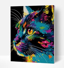 Gleznošana pēc numuriem Spilgts kaķis, Splat Planet, 30x40 cm cena un informācija | Gleznas pēc numuriem | 220.lv