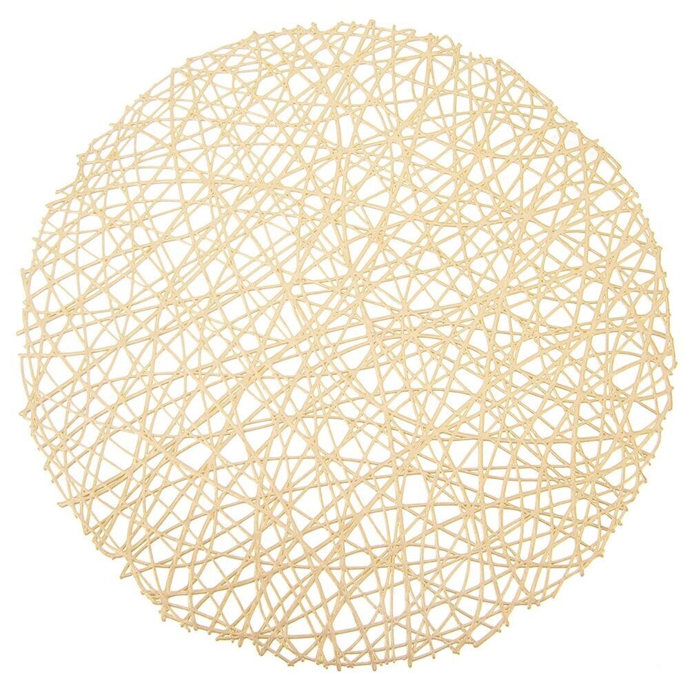 Apaļš gumijas paklājs, 39 cm, zelta krāsā цена и информация | Galdauti, salvetes | 220.lv