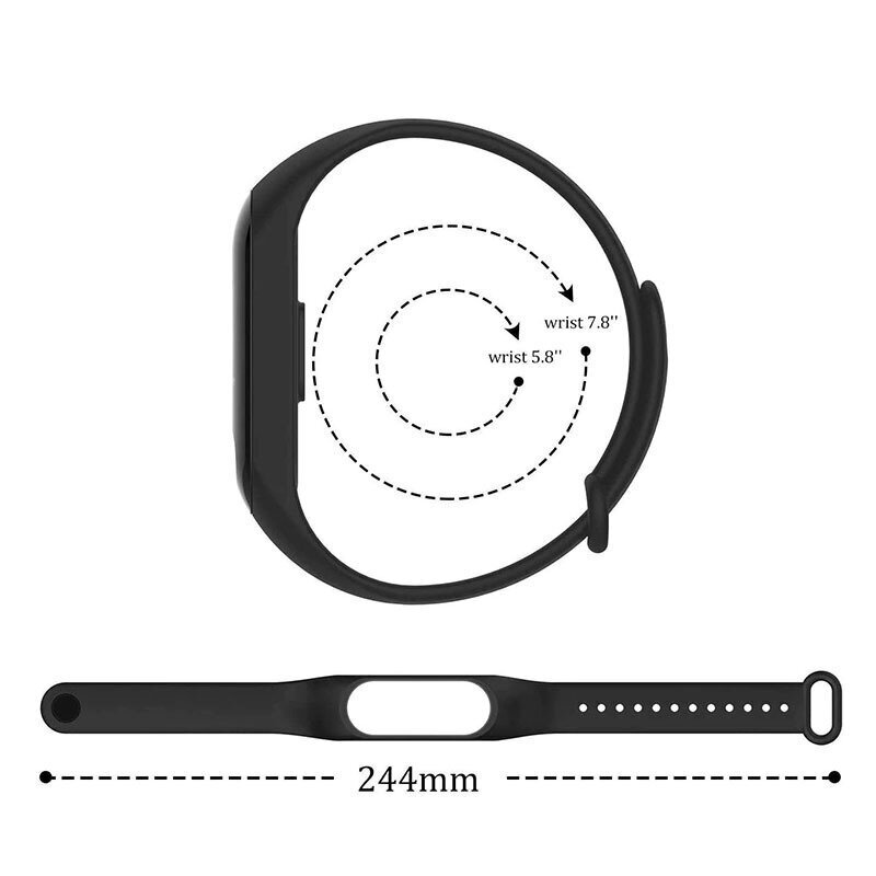 TopTel Mi Band, grey cena un informācija | Viedpulksteņu un viedo aproču aksesuāri | 220.lv