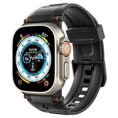 Spigen Rugged Ultra Band Apple Watch 4|5|6|7|8|9|SE|Ultra|Ultra 2 42|44|45|49mm czarny|matte black AMP07105 цена и информация | Аксессуары для смарт-часов и браслетов | 220.lv