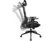 Spēļu krēsls Sandberg 640-95, melns/pelēks cena un informācija | Biroja krēsli | 220.lv
