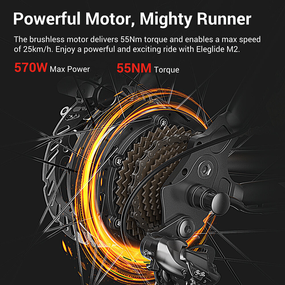 Elektriskais velosipēds Eleglide M2, 29", melns cena un informācija | Elektrovelosipēdi | 220.lv