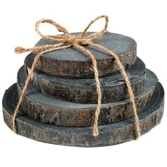 Набор декоративных деревянных долек, 4 шт. цена и информация | Скатерти, салфетки | 220.lv