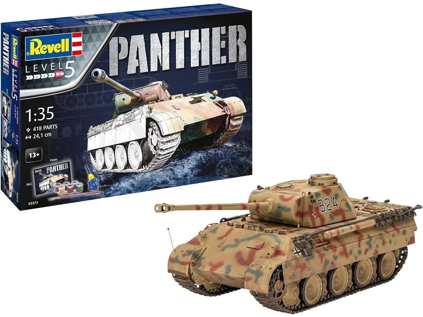 Saliekams modelis Panther Ausf. D Revell, 03273 цена и информация | Līmējamie modeļi | 220.lv