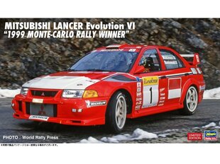 Līmējamais modelis Hasegawa - Mitsubishi Lancer Evolution VI 1999 Monte-Carlo Rally winner, 1/24, 20666 cena un informācija | Konstruktori | 220.lv